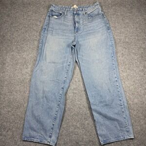 Madewell Jeans Women 28 Blue Straight Leg High Rise Light Wash